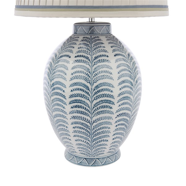 (image for) Laura Ashley Stannard Table Lamp Blue Ceramic With Shade